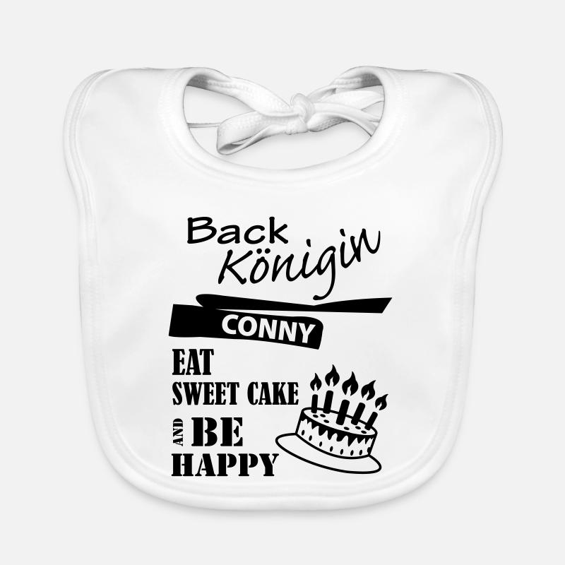 Backkönigin Conny - Baby Bio-Lätzchen - Weiß