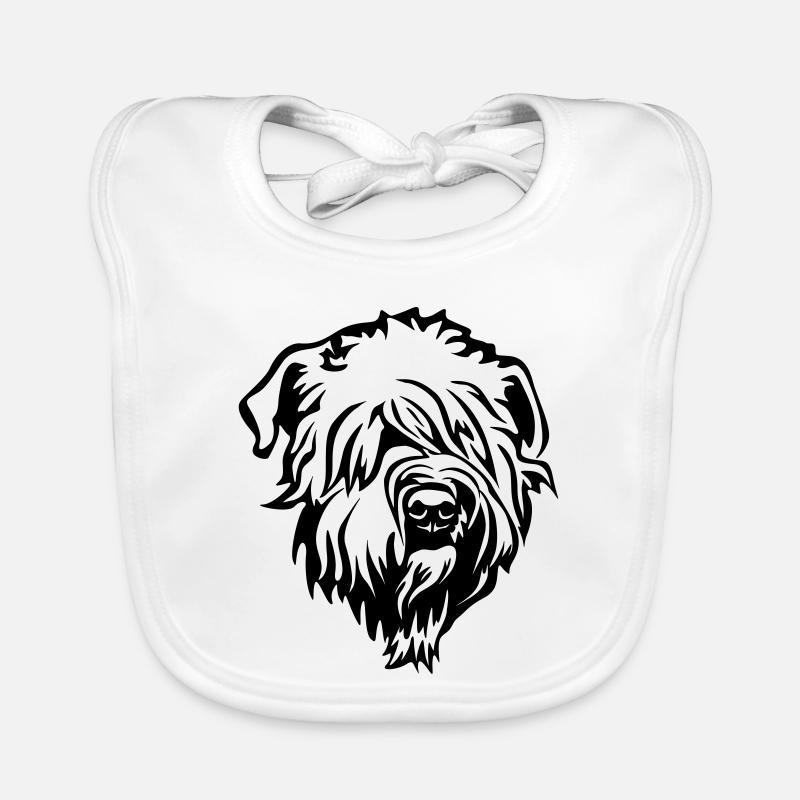 Tête de Terrier wheaten Bavoir bio Bébé