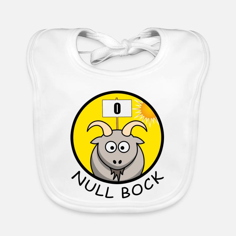 Null Bock Kein Bock Schafbock Ziegenbock Geschenk Baby Bio-Lätzchen