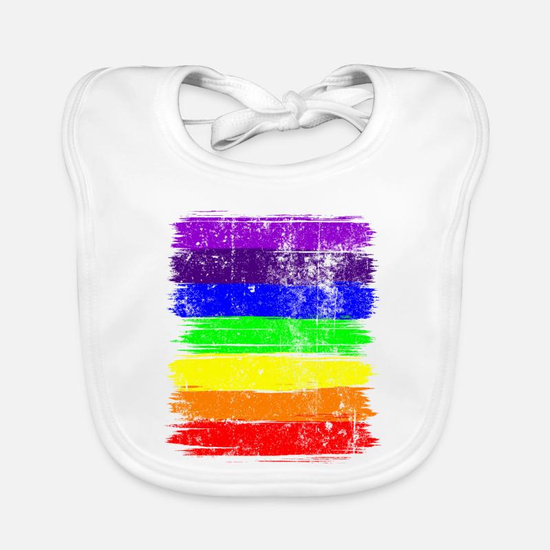 Rayures Vivid Pride Bavoir bio Bébé