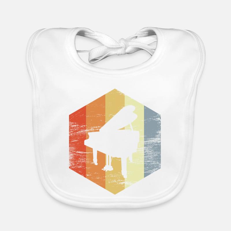 Piano à queue vintage Bavoir bio Bébé