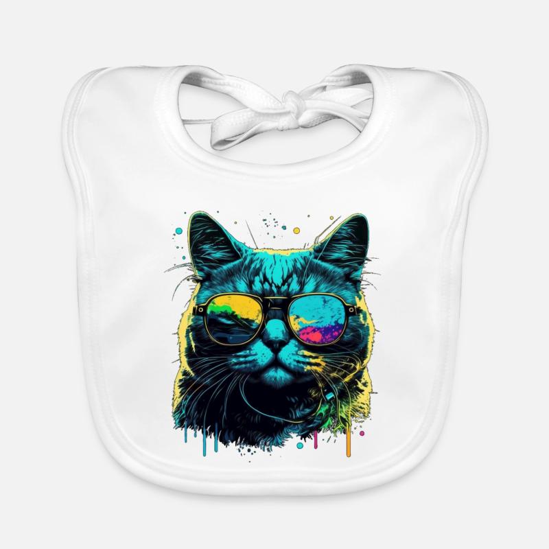 Chat cool Bavoir bio Bébé