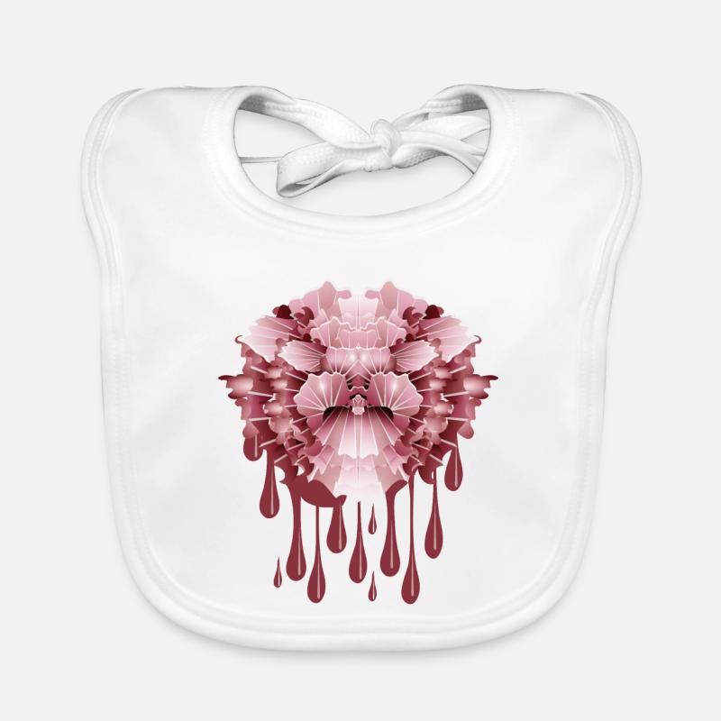 abstrakte rosafarbene Nelke mit Dripping Effect Baby Bio-Lätzchen