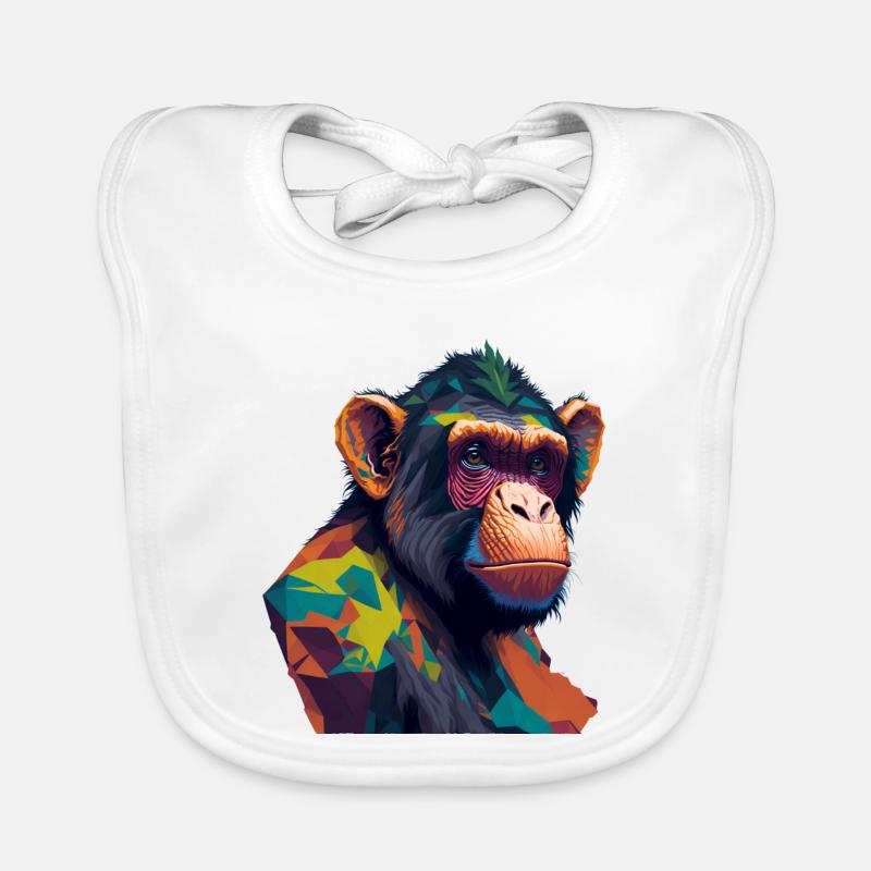 Chimpanzé Bavoir bio Bébé
