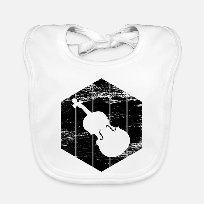 Dessin de violon Bavoir bio Bébé
