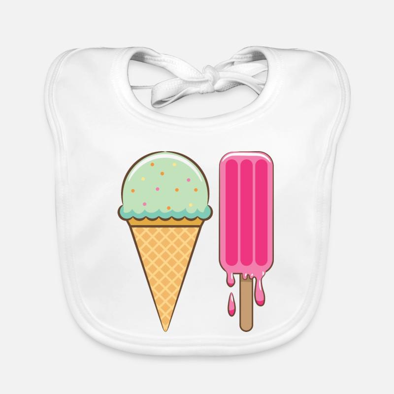J’aime la crème glacée Bavoir bio Bébé