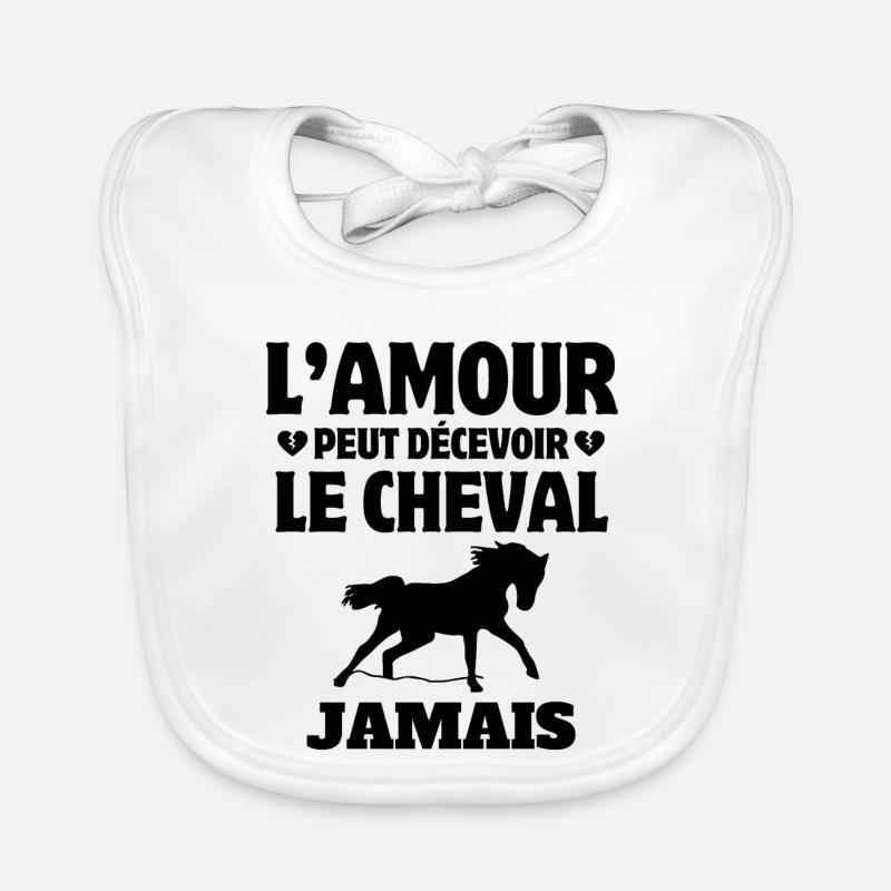 cheval, fan de cheval, cavalier Bavoir bio Bébé
