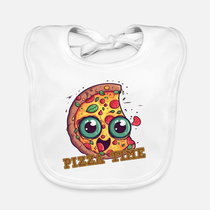Pizza (avec texte) Bavoir bio Bébé