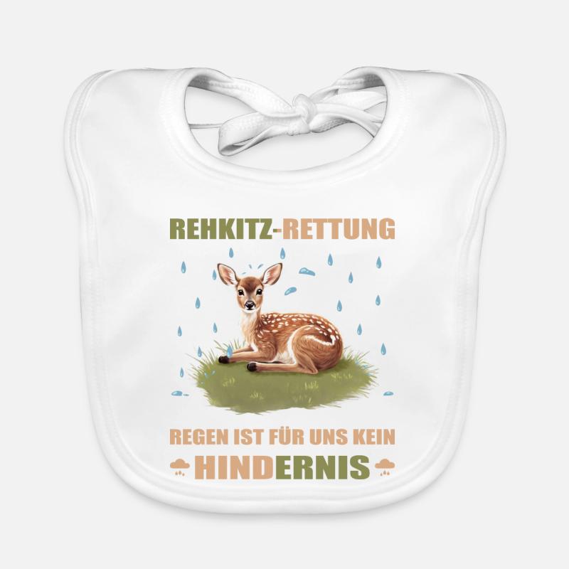 Rehkitz Rettung Baby Bio-Lätzchen