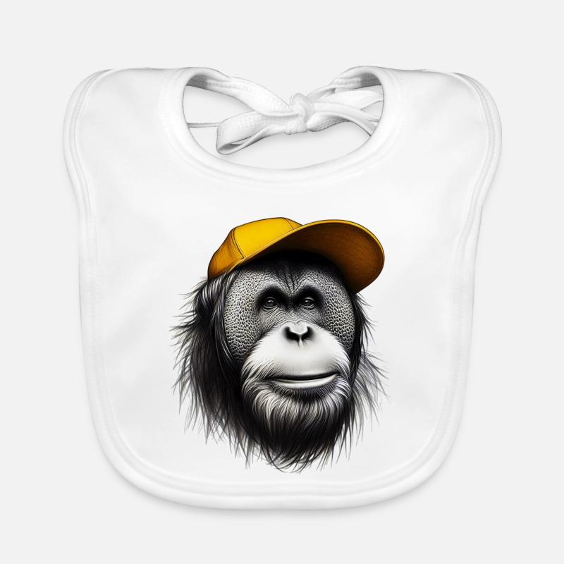 Orangutan Monkey Organic Baby Bibs