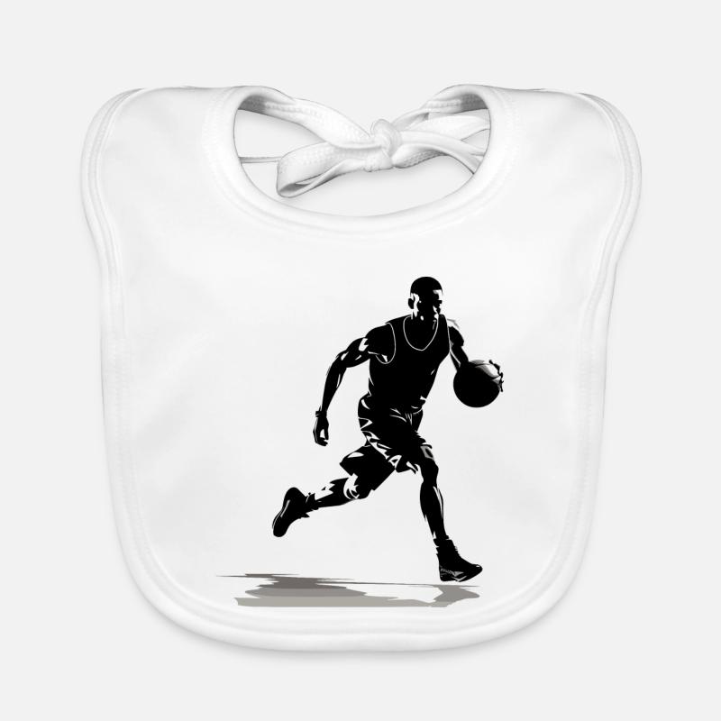 Basketball player Organic Baby Bibs
