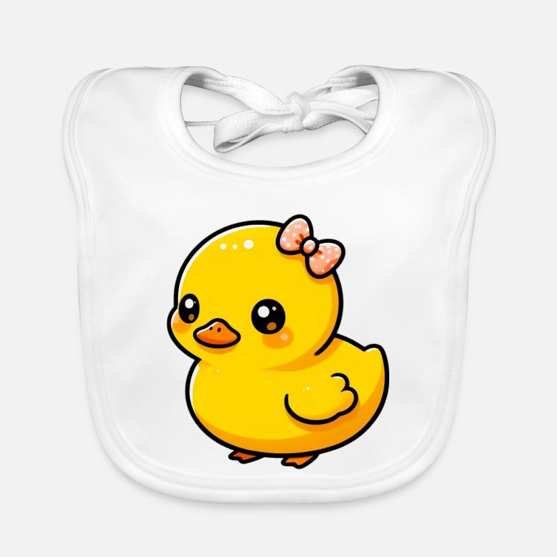 Duckling Duck Duck Duck Organic Baby Bibs