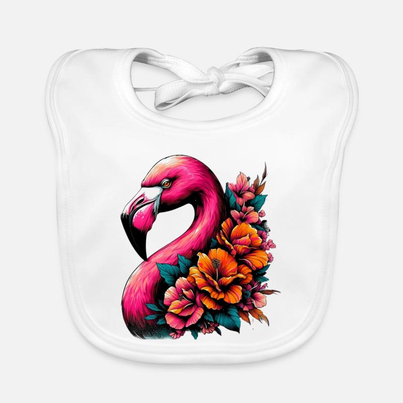 Flamant Bavoir bio Bébé
