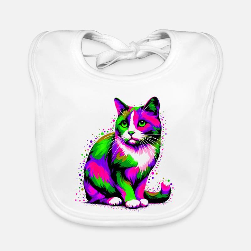 Cat Organic Baby Bibs