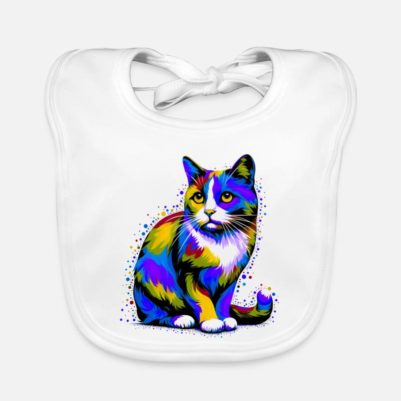 Chat Bavoir bio Bébé
