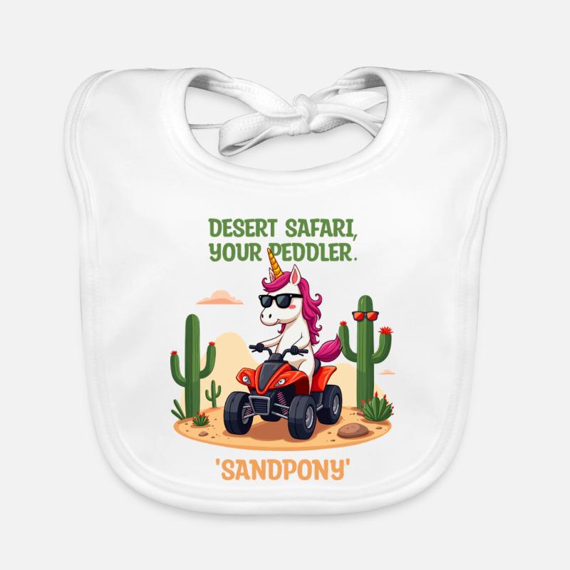 Wüsten-Einhorn Baby Bio-Lätzchen