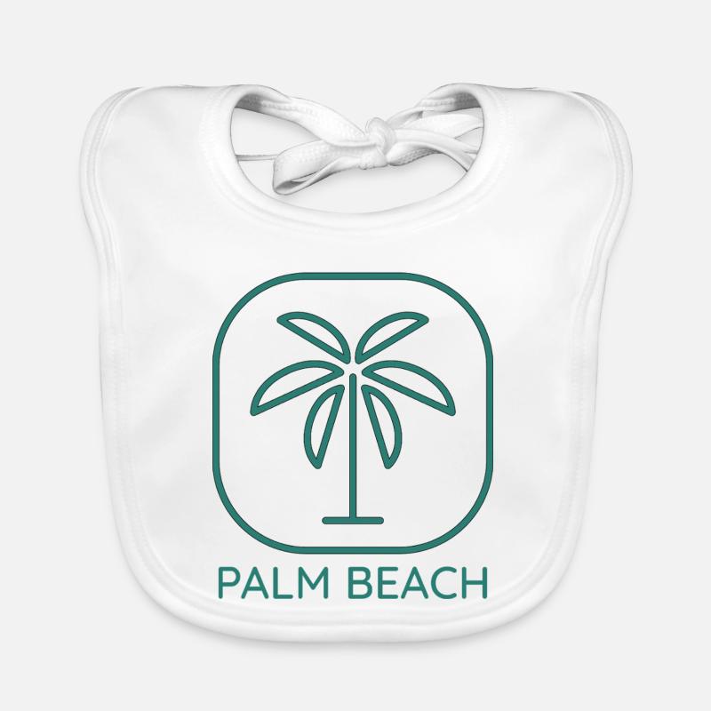 Vacances à la plage de Palm Beach Bavoir bio Bébé