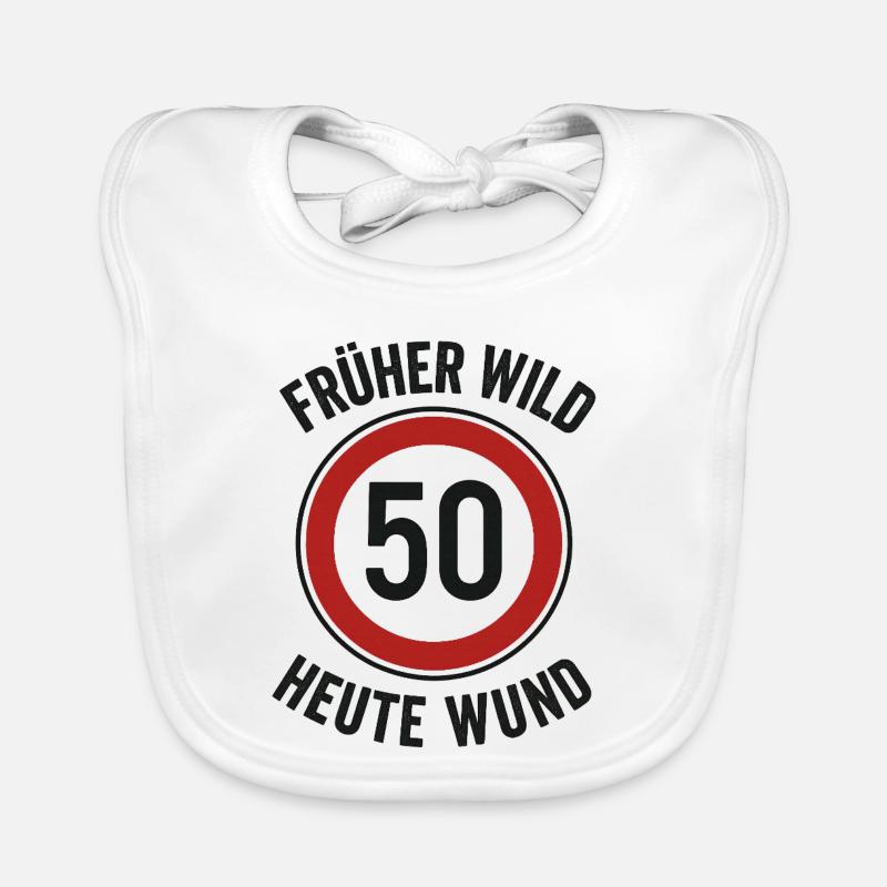 50 iger - Humor - Baby Bio-Lätzchen - Weiß