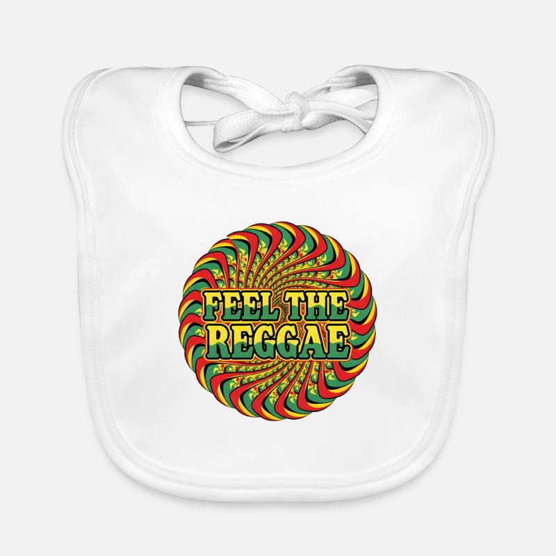 Feel the Reggae Psychedelic Rasta Style Organic Baby Bibs