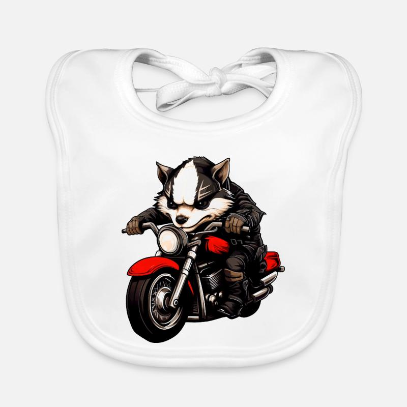 Motorcyclist Badger Organic Baby Bibs