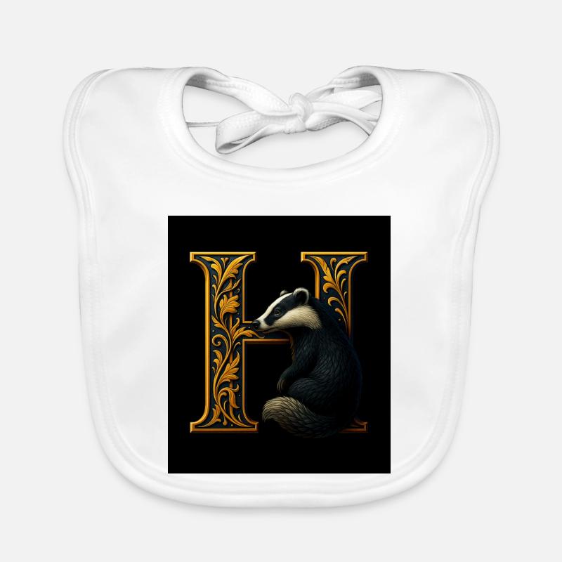 H – Magic Ornament with Badger Organic Baby Bibs
