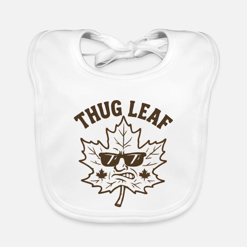 Thug Leaf Happy Fall Harvest Autumn Lover Wortsp Organic Baby Bibs