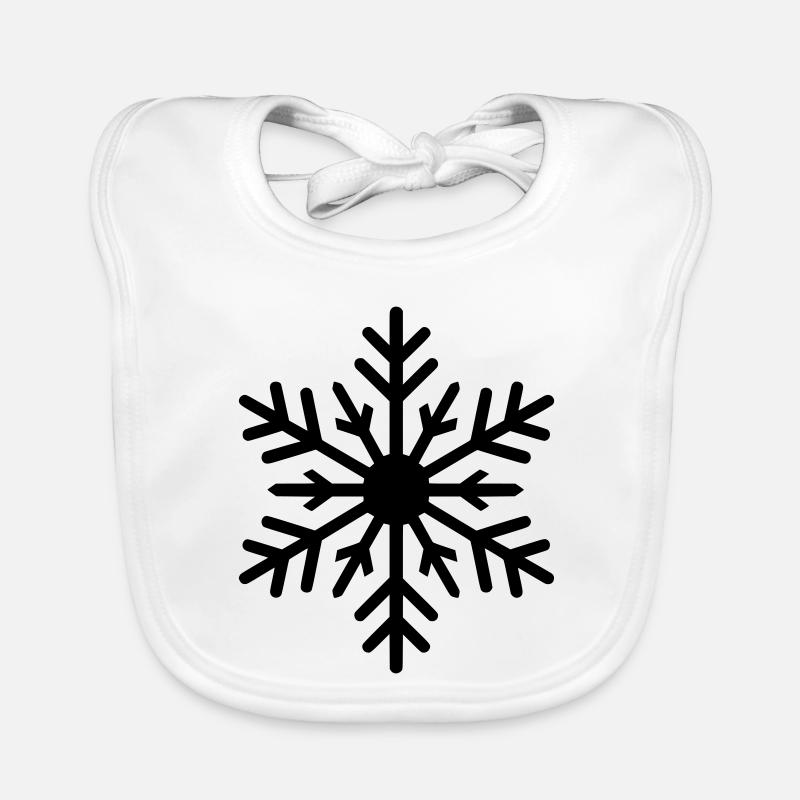 Flocon de neige, cristal de glace, couleur variable Bavoir bio Bébé