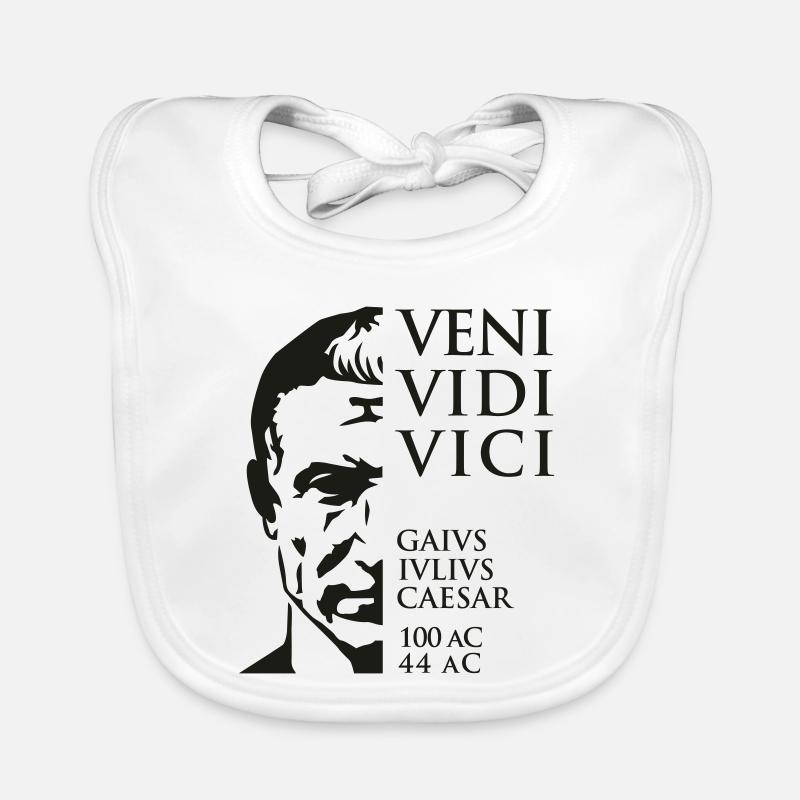 Veni Vidi Vici Caesar Zitat Kaiser - Baby Bio-Lätzchen - Weiß