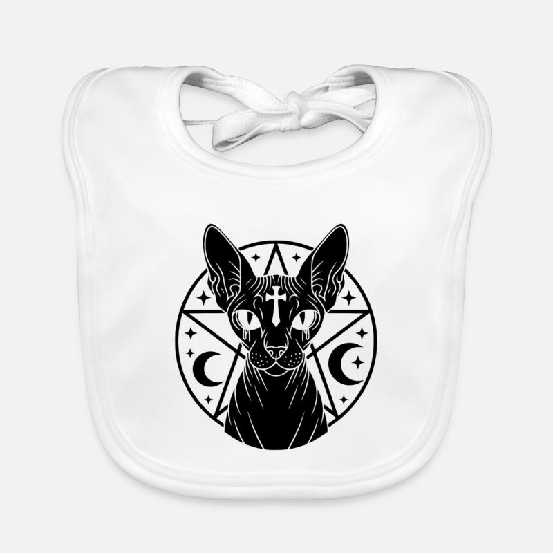 Sphynx Cat Occult Organic Baby Bibs