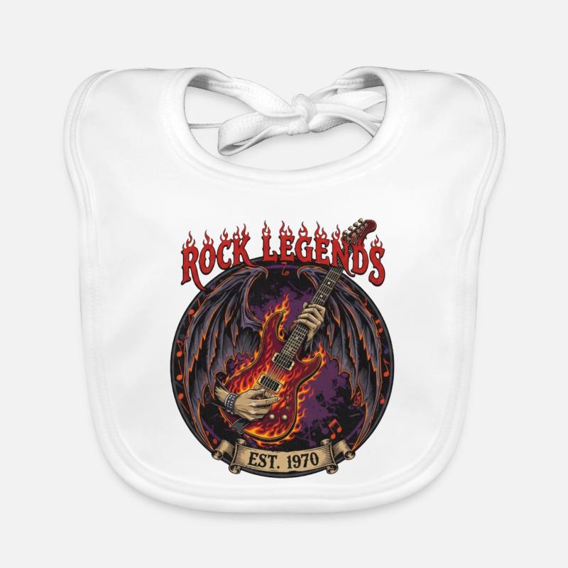 Rock Legends Guitare de feu Bavoir bio Bébé