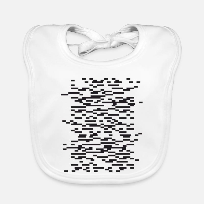 Glitch Stripe Nuit Abstraite Bavoir bio Bébé
