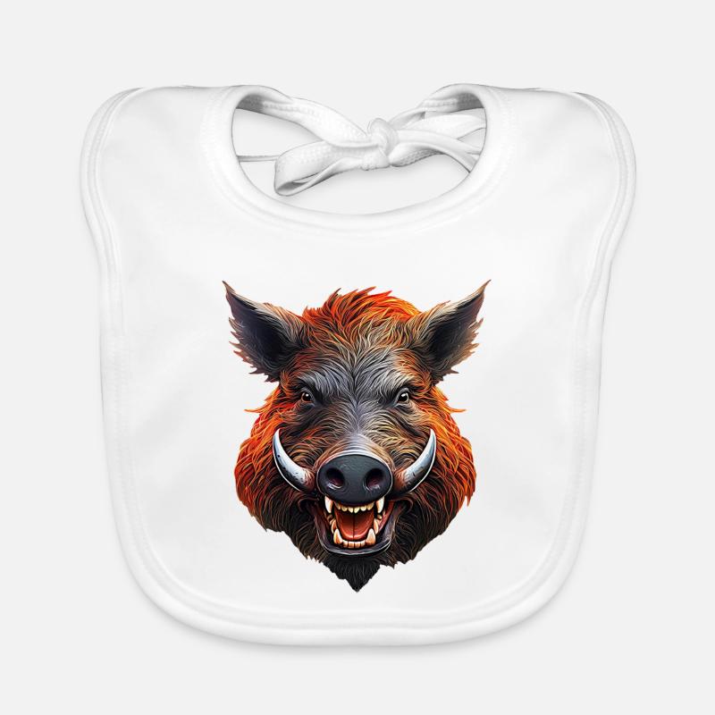Wild boar Organic Baby Bibs