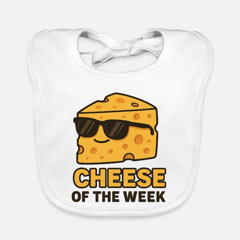 Käse-der-Woche-Schädelabfluss Baby Bio-Lätzchen