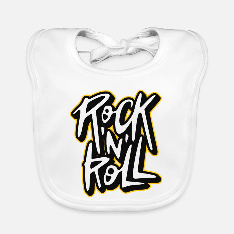 Rock 'N' Roll Graffiti Style Script Logo Bavoir bio Bébé