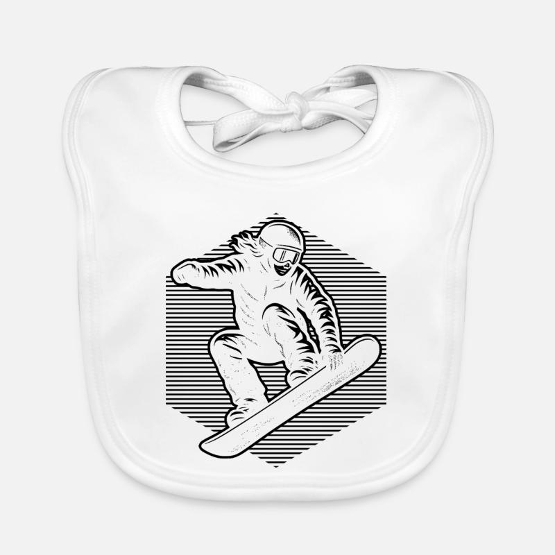Conception de snowboarder Bavoir bio Bébé