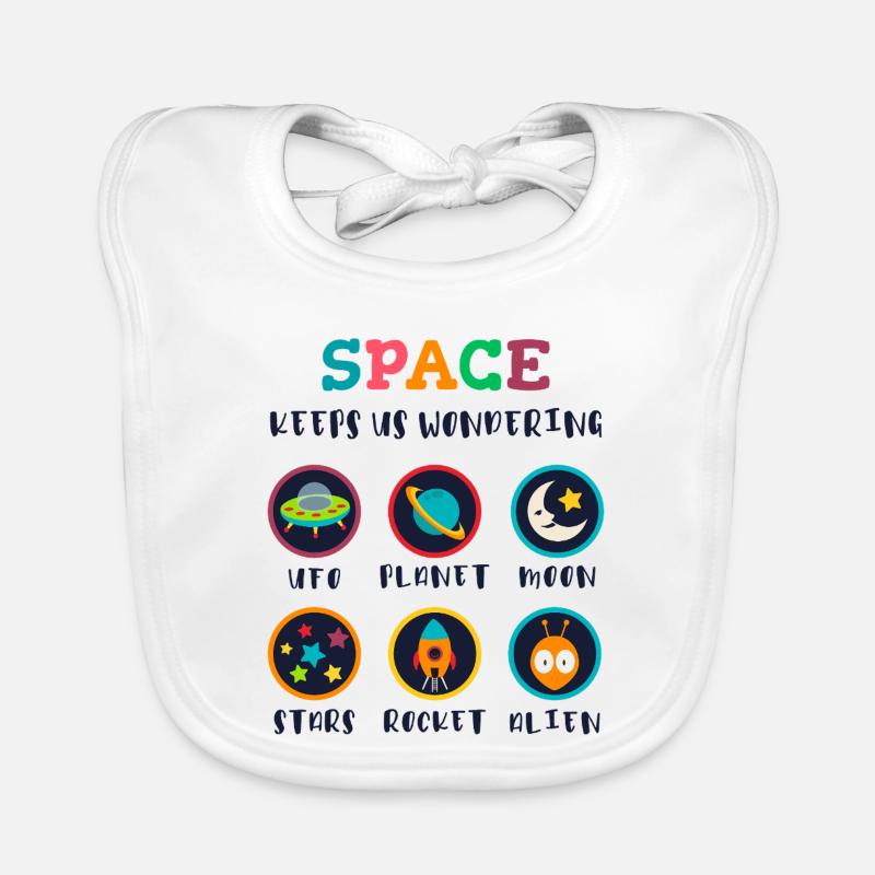Space arouses curiosity Organic Baby Bibs