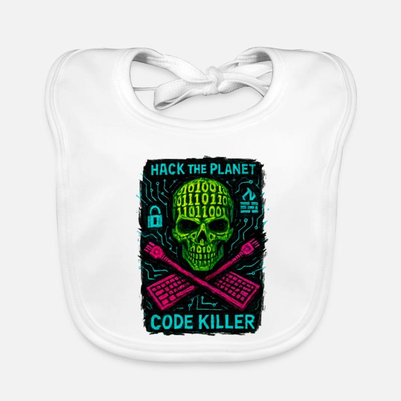Hack the Planet Code Killer – Cybersicherheit Baby Bio-Lätzchen