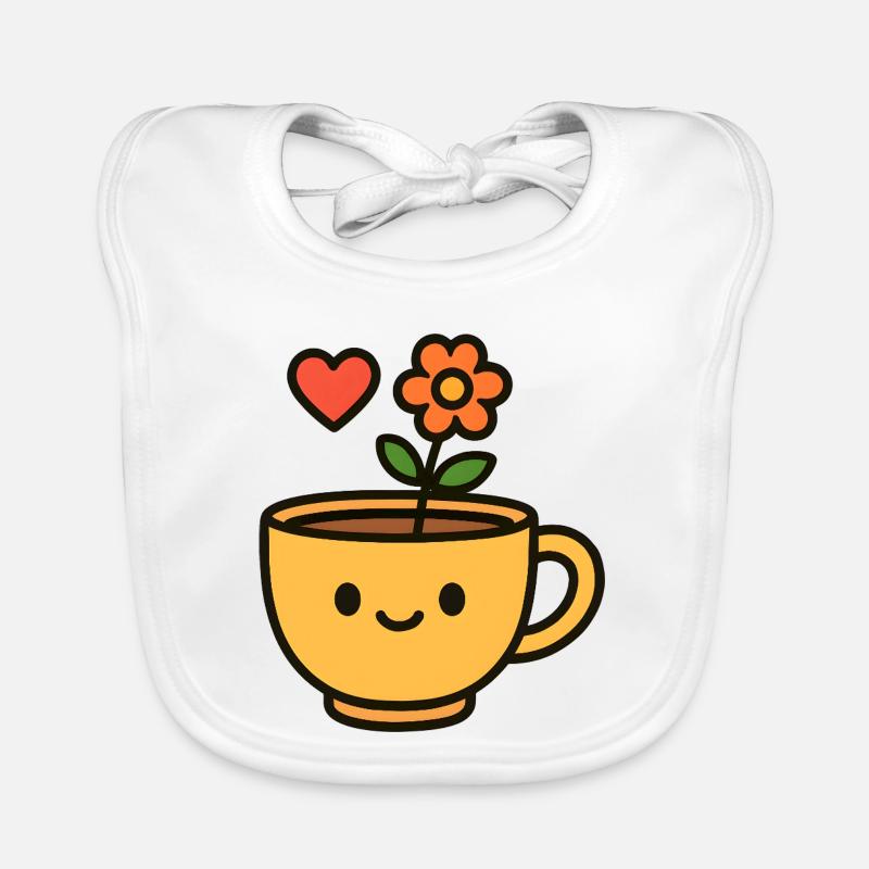 Blütenbecher Lächelnde Tasse Baby Bio-Lätzchen