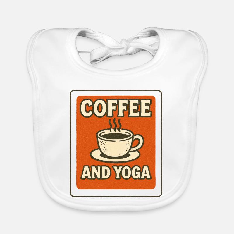 Café et Yoga Retro Tee Bavoir bio Bébé