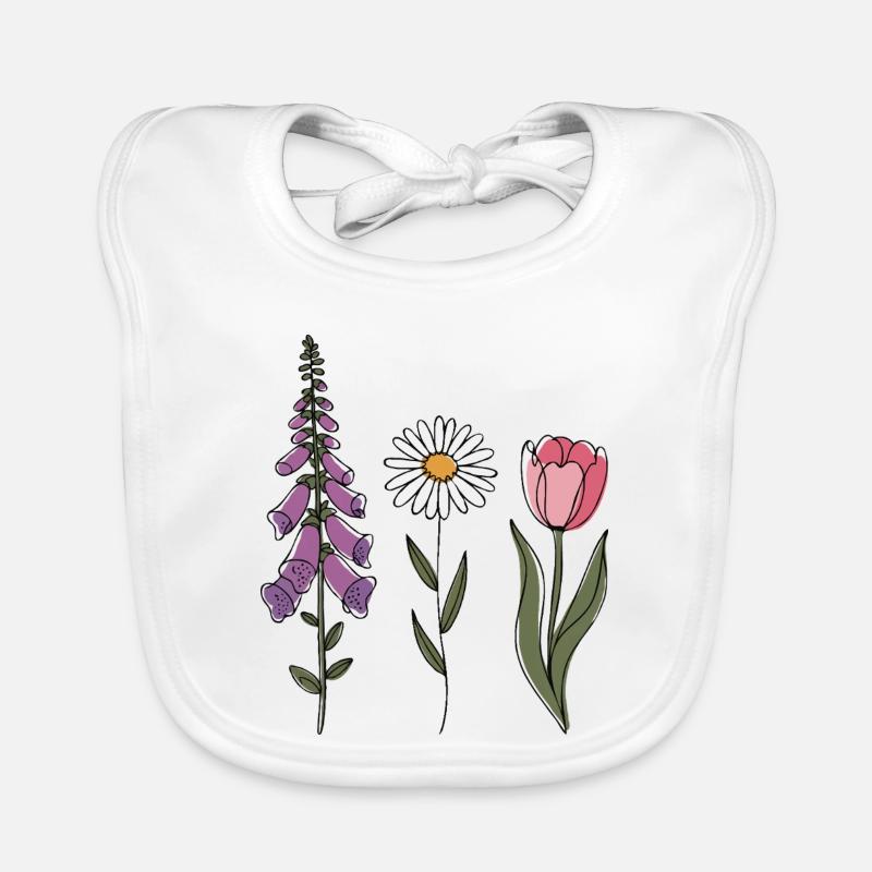 Digitale Daisy Tulip III Bavoir bio Bébé