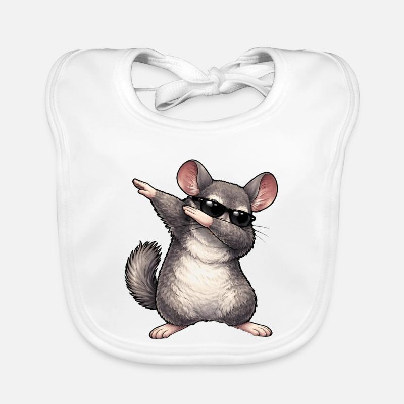 Dabbing Chinchilla Bavoir bio Bébé