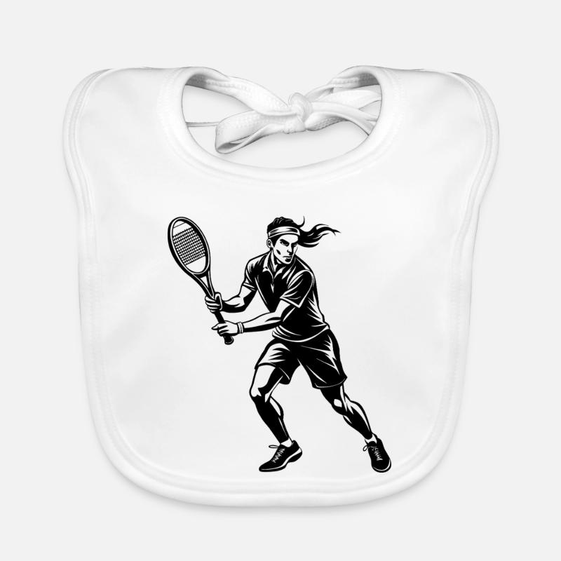 Tennis player Organic Baby Bibs