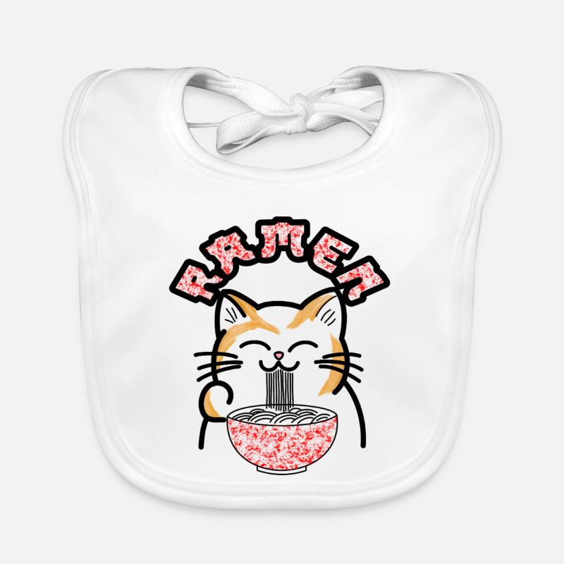 Pop Art des chats ramen Bavoir bio Bébé