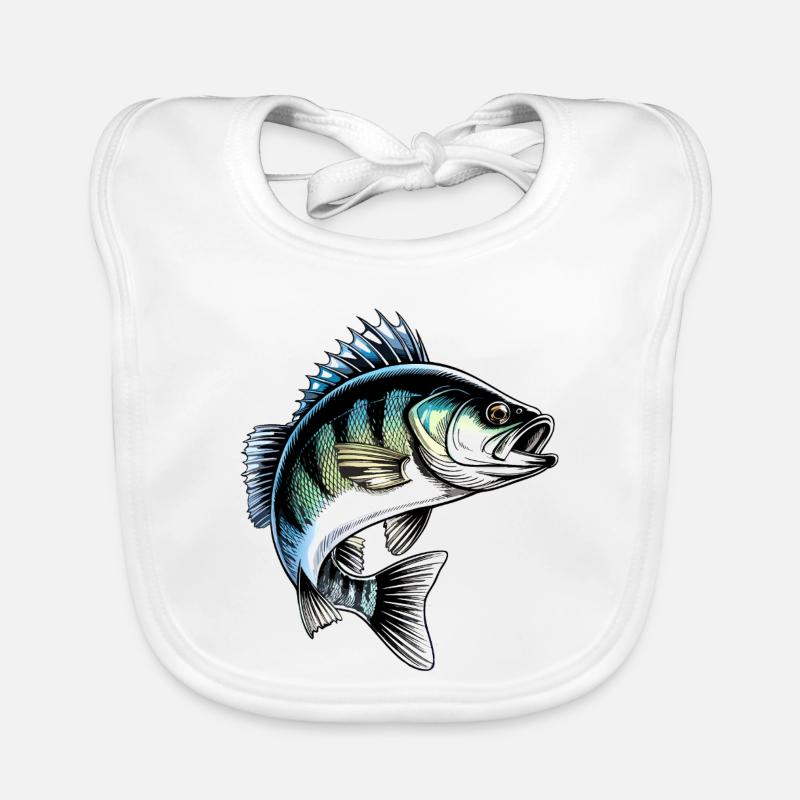 Illustration du poisson dynamique Jumping Perch Bavoir bio Bébé