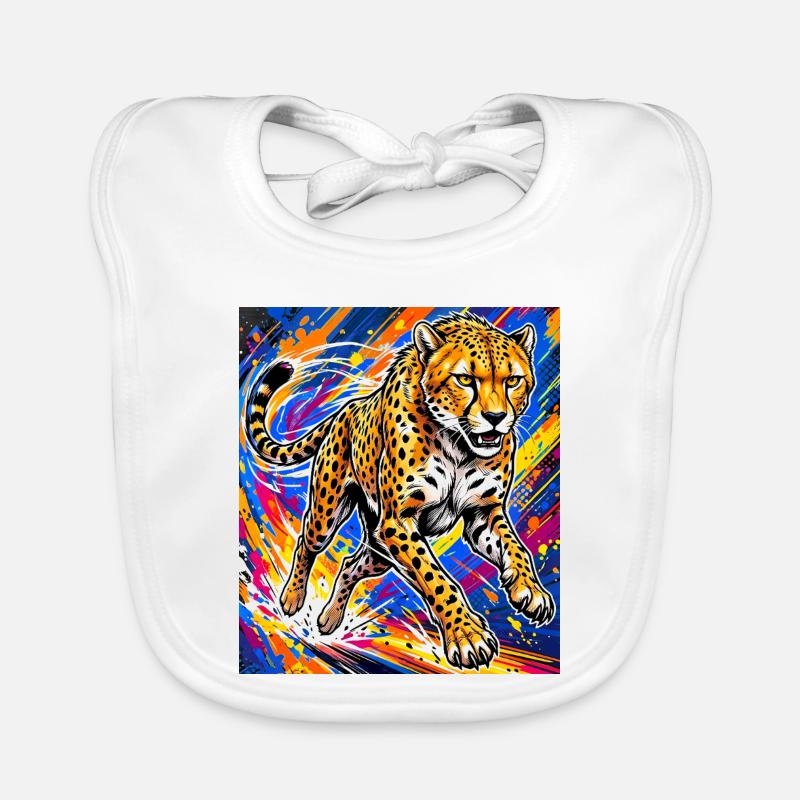 cheetah Organic Baby Bibs