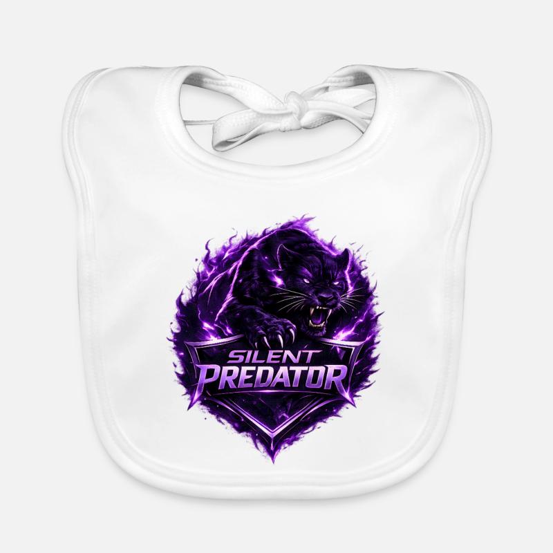 Silent Predator Panther Emblem Baby Bio-Lätzchen