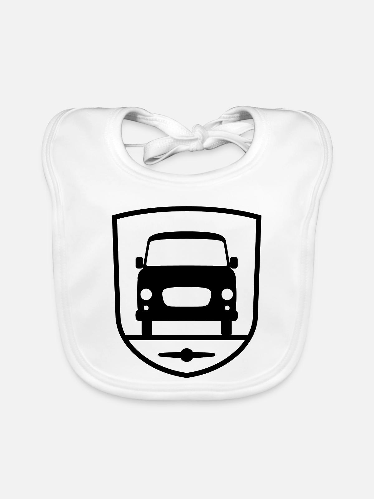 Barkas B1000 Chemnitz - Baby Bio-Lätzchen - Weiß - Vorne