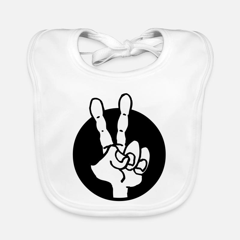 Hand peace Bavoir bio Bébé