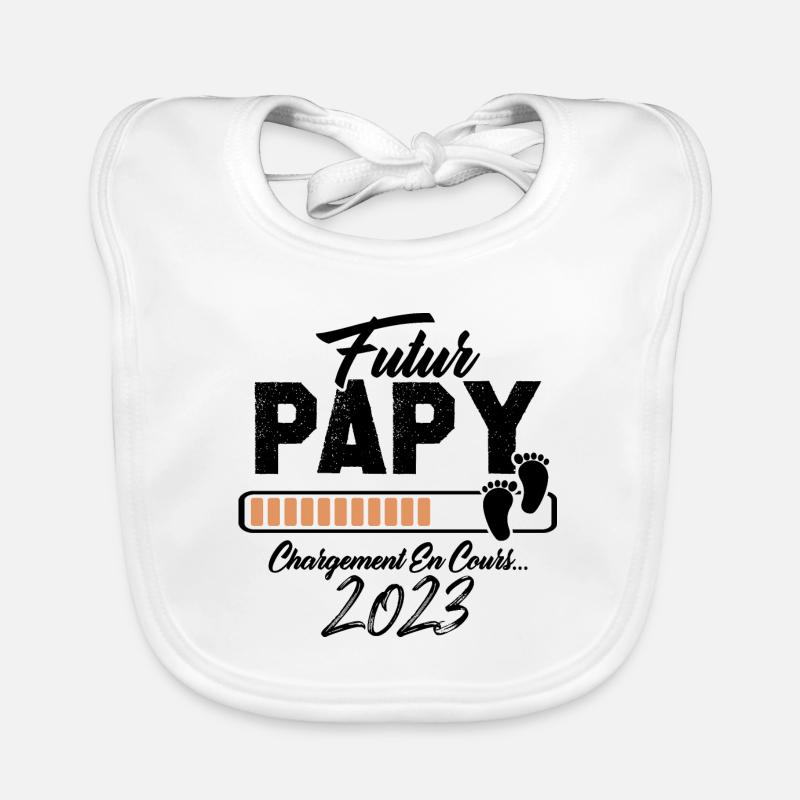 Futur Papy 2023 Annonce Grossesse Bavoir bio Bébé