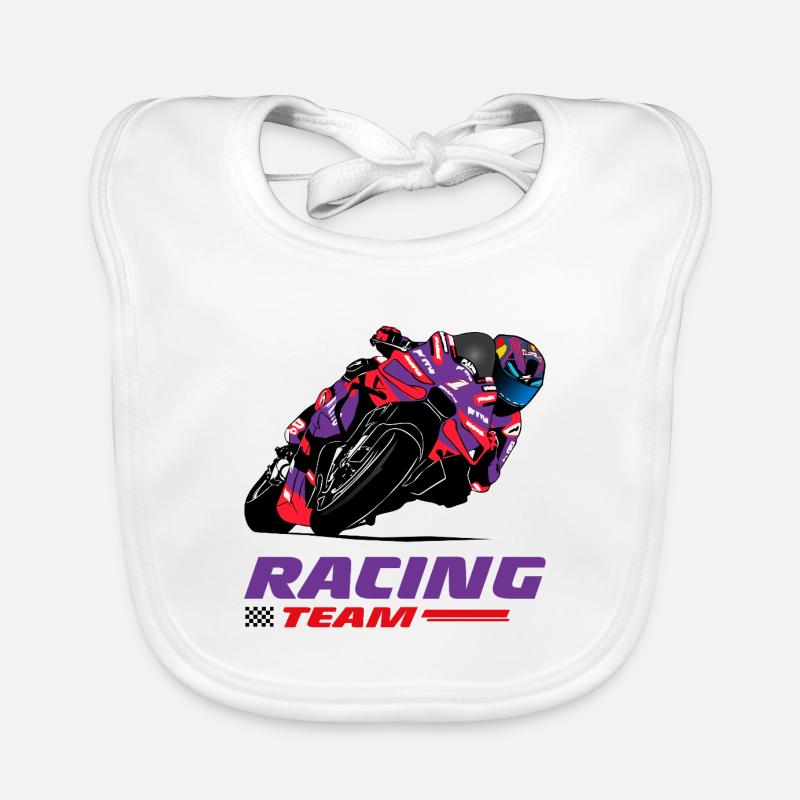Motorcycle Racing - Superbike Organic Baby Bibs